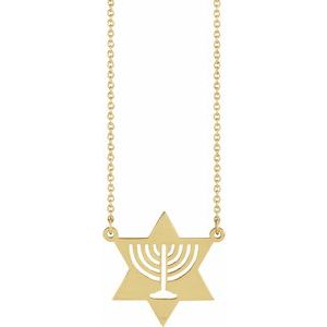 Menorah Star Necklace