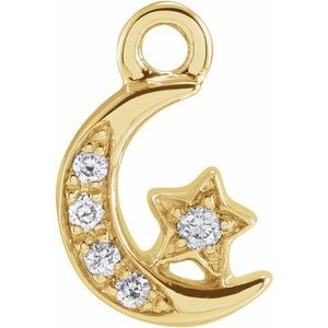 Petite Pav????? Moon & Star Dangle