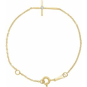 Youth Sideways Cross Bracelet