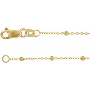 .85 mm Cable Chain with Faceted Beads