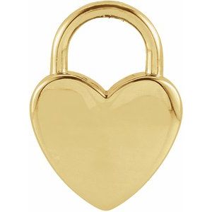 Engravable Heart Lock Necklace or Pendant