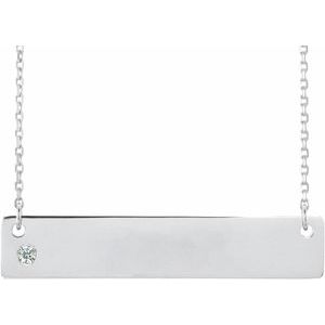 Engravable Family Bar Necklace