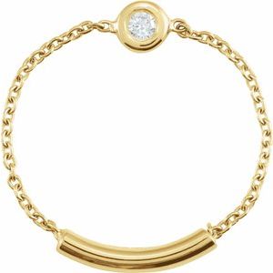 Bezel-Set Chain Ring