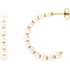 Pearl Hoop Earrings
