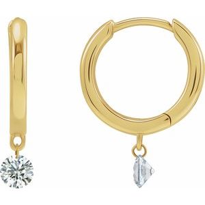 Accented Hinged Hoop Earrings