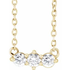 Three-Stone Bar Necklace or Center