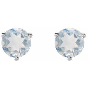 Round 3-Prong Stud Earrings - Image 2