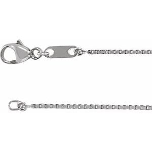 1 mm Diamond-Cut Box Chain