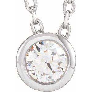 Solitaire Bezel-Set Necklace