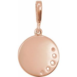Crescent Moon Disc Necklace or Pendant - Image 3