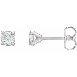 Round 4-Prong Claw Stud Earrings