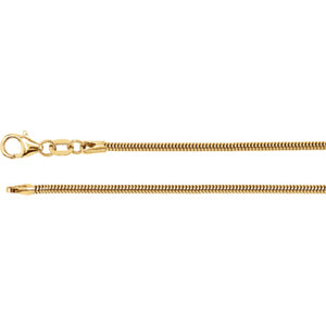 1.5 mm Solid Round Snake Chain