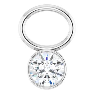 Bezel-Set Hoop Dangle