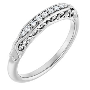 Accented Vintage-Inspired Engagement Ring or Band