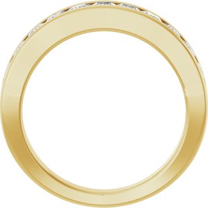 Channel-Set Tapered Anniversary Band - Image 2