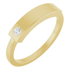 Engravable Stackable Family Signet Ring