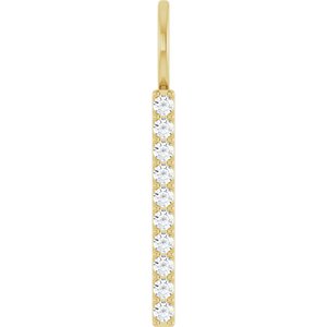 Vertical Bar Necklace or Charm/Pendant
