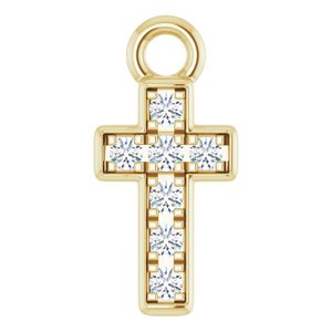 Petite Pav????? Cross Dangle