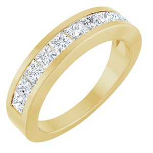 Channel-Set Tapered Anniversary Band