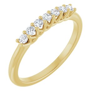 Seven-Stone Woven-Design Anniversary Band