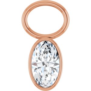 Bezel-Set Hoop Dangle
