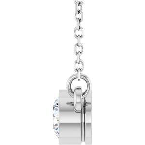 Bezel-Set Solitaire Birthstone Necklace - Image 3