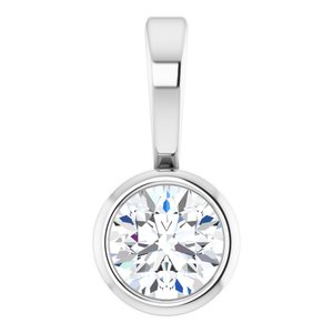Bezel-Set Solitaire Necklace or Pendant