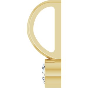 Bezel-Set Solitaire Charm/Pendant - Image 3