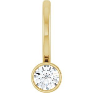 Bezel-Set Solitaire Charm/Pendant