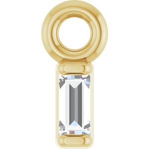 Straight Baguette Channel-Set Dangle