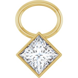 Bezel-Set Hoop Dangle