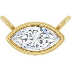 Marquise Bezel-Set Necklace Center