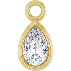 Pear Bezel-Set Dangle
