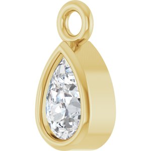 Pear Bezel-Set Dangle - Image 2