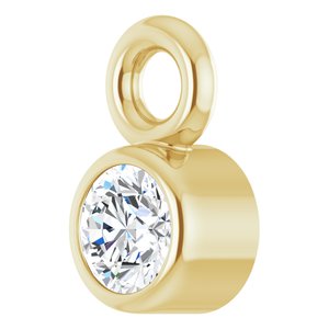 Round Bezel-Set Dangle - Image 2