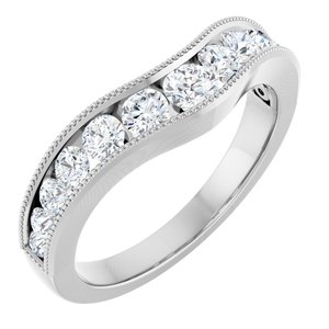 Milgrain Edge Channel-Set Contour Band