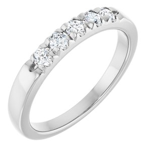 French-Set Five-Stone Anniversary Band