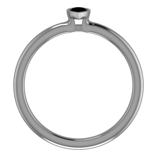 Family Stackable Bezel-Set Ring - Image 2