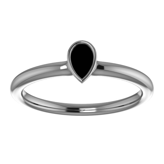 Family Stackable Bezel-Set Ring - Image 3