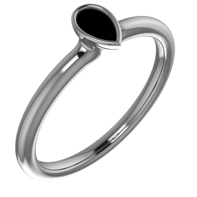 Family Stackable Bezel-Set Ring