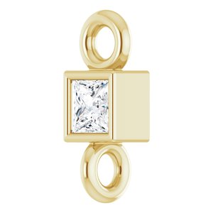 Square Bezel-Set Link - Image 2