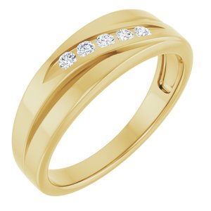 Accented Stepped-Edge Tapered Band